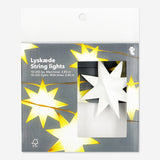 LIGHT CHAIN W. TIMER 10 PCS LED PAPER STARS 8CM