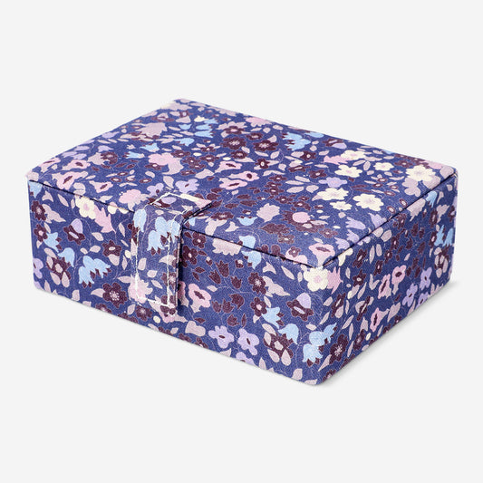 JEWELRY BOX 16X12X6CM COTTON FLOWER PRINT