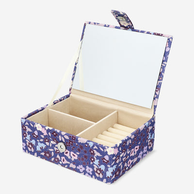 JEWELRY BOX 16X12X6CM COTTON FLOWER PRINT