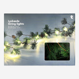 LIGHT CHAIN PINE AND CONES 340 CM 20 LEDS