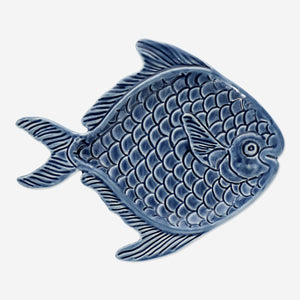 PLATE FISH SHAPE BLUE