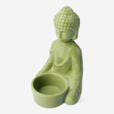 TEALIGHT HOLDER CERAMIC BUDDHA