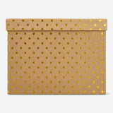 GIFT BOX CRAFT GOLD DOT FOIL LARGE 28 X 20 X 15 CM