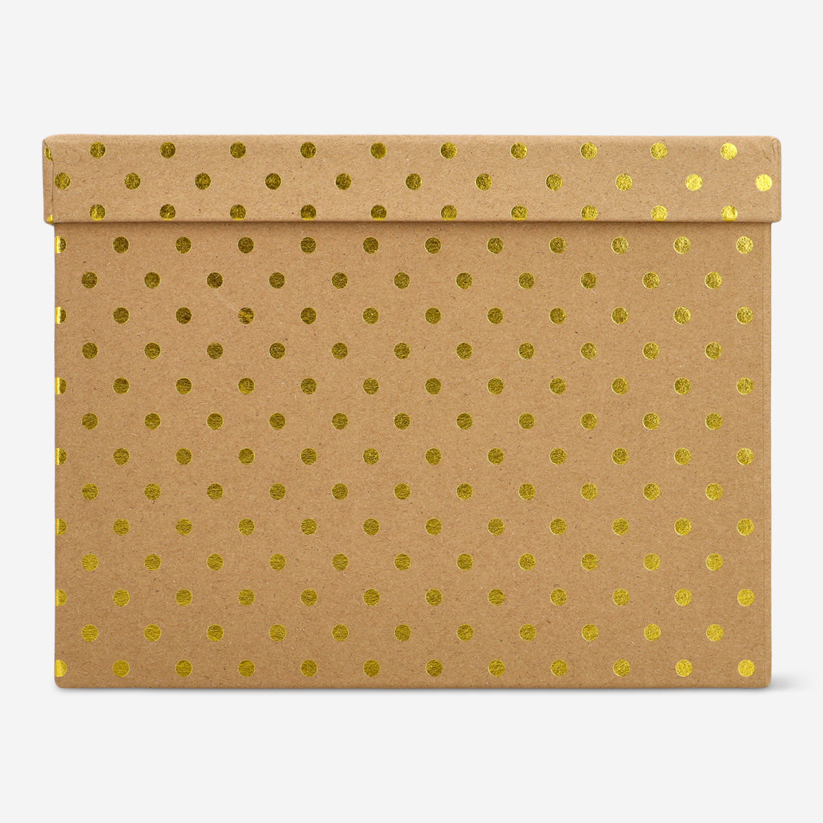 GIFT BOX CRAFT GOLD DOT FOIL LARGE 28 X 20 X 15 CM