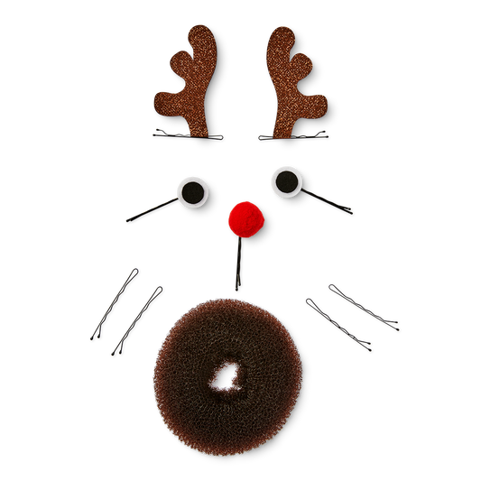 HAIRSET DIY MAKE A REINDEER