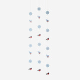 GARLAND CARDBOARD SNOWFLAKES AND BIRDS 3 PCS