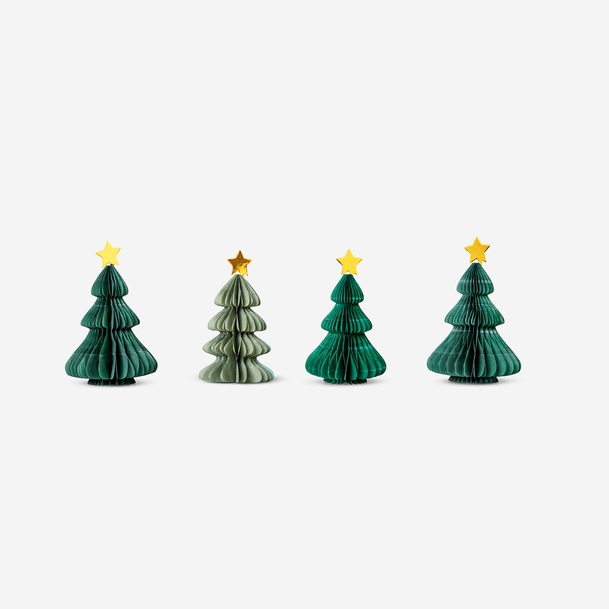 FOLD OUT TABLE DECORATION CHRISTMAS TREE 6 PCS