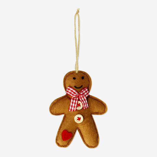 ORNAMENT GINGERBREAD MAN FELT