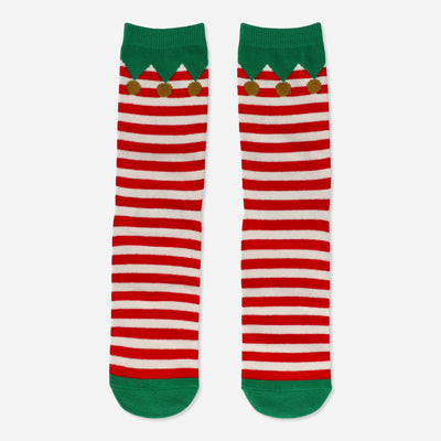 SOCKS STRIPES ELF RED/WHITE SIZE 36/38