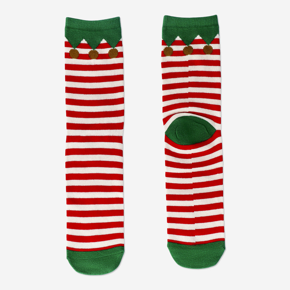 SOCKS STRIPES ELF RED/WHITE SIZE 36/38