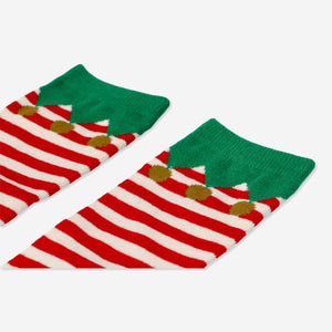 SOCKS STRIPES ELF RED/WHITE SIZE 39/41