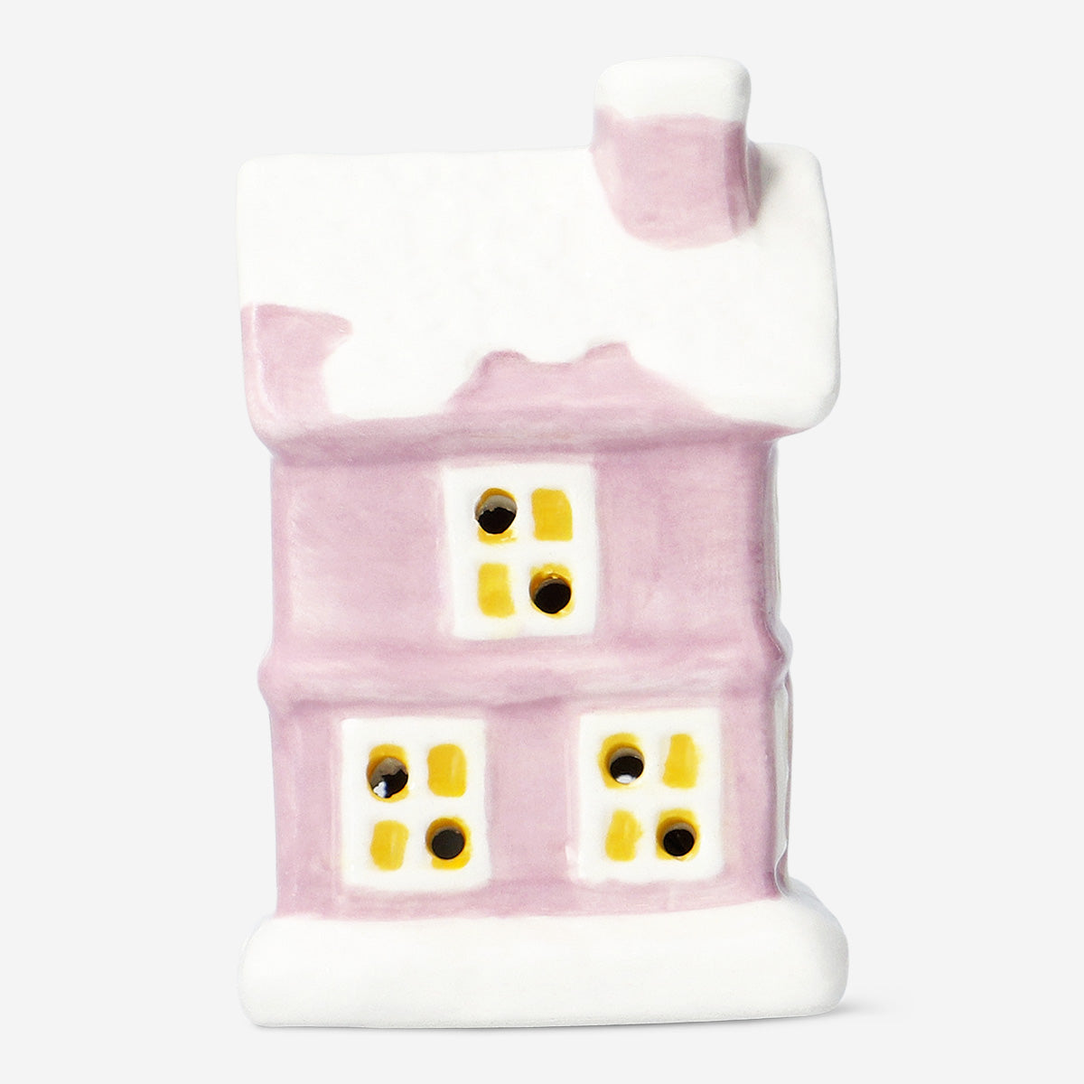 LED CHRISTMAS HOUSE CERAMIC SMALL PINK