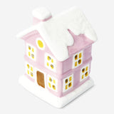 LED CHRISTMAS HOUSE CERAMIC SMALL PINK