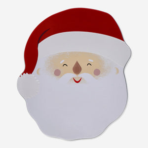 CAN METAL SANTA HEAD SHAPED 18X15.5X6.4CM