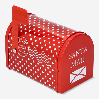 MAILBOX METAL RED LETTERS FOR SANTA