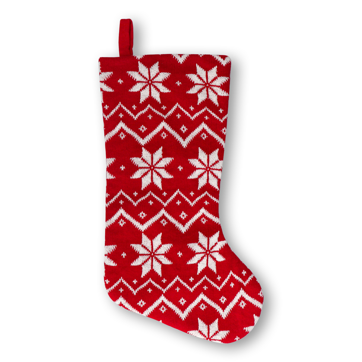 STOCKING KNITTED SNOWFLAKE