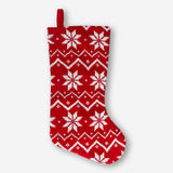 STOCKING KNITTED SNOWFLAKE