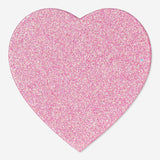 GIFT BOX SHAPED HEART PINK GLITTER 18,5 x 17 CM