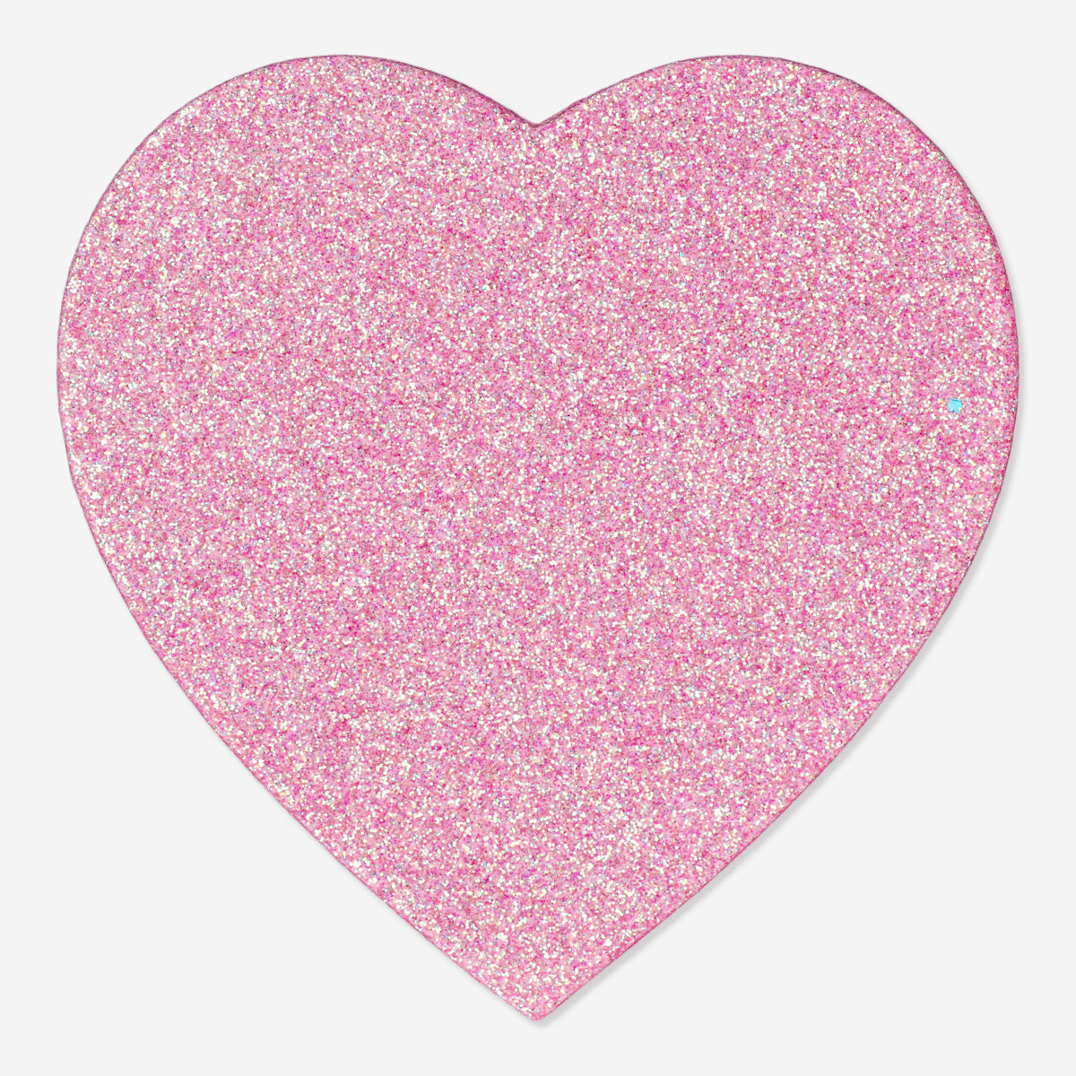 GIFT BOX SHAPED HEART PINK GLITTER 18,5 x 17 CM