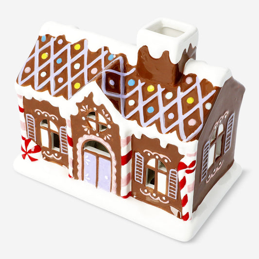 LED GINGERBREAD HOUSE CERAMIC