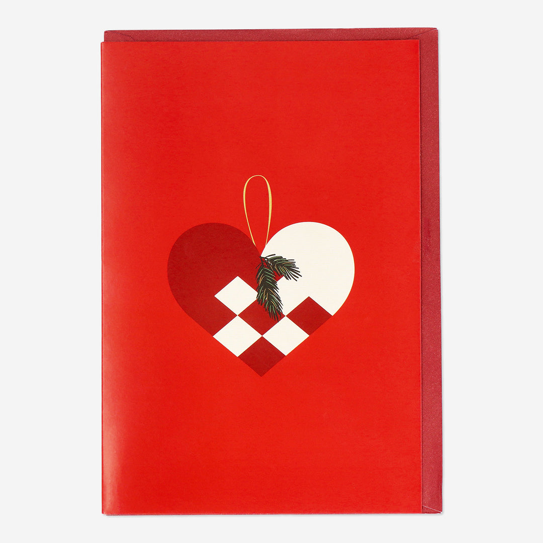 CARD W ENVELOPE XMAS HEART