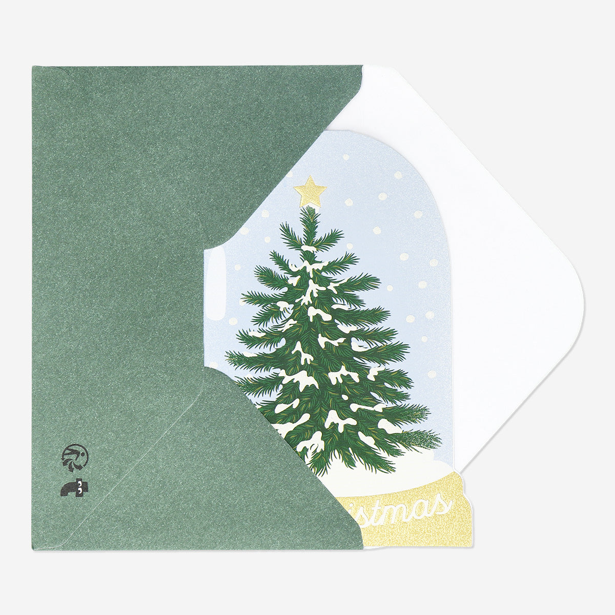 CARD W ENVELOPE XMAS SNOWGLOBE