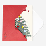 CARD W ENVELOPE XMAS POM POM TREE