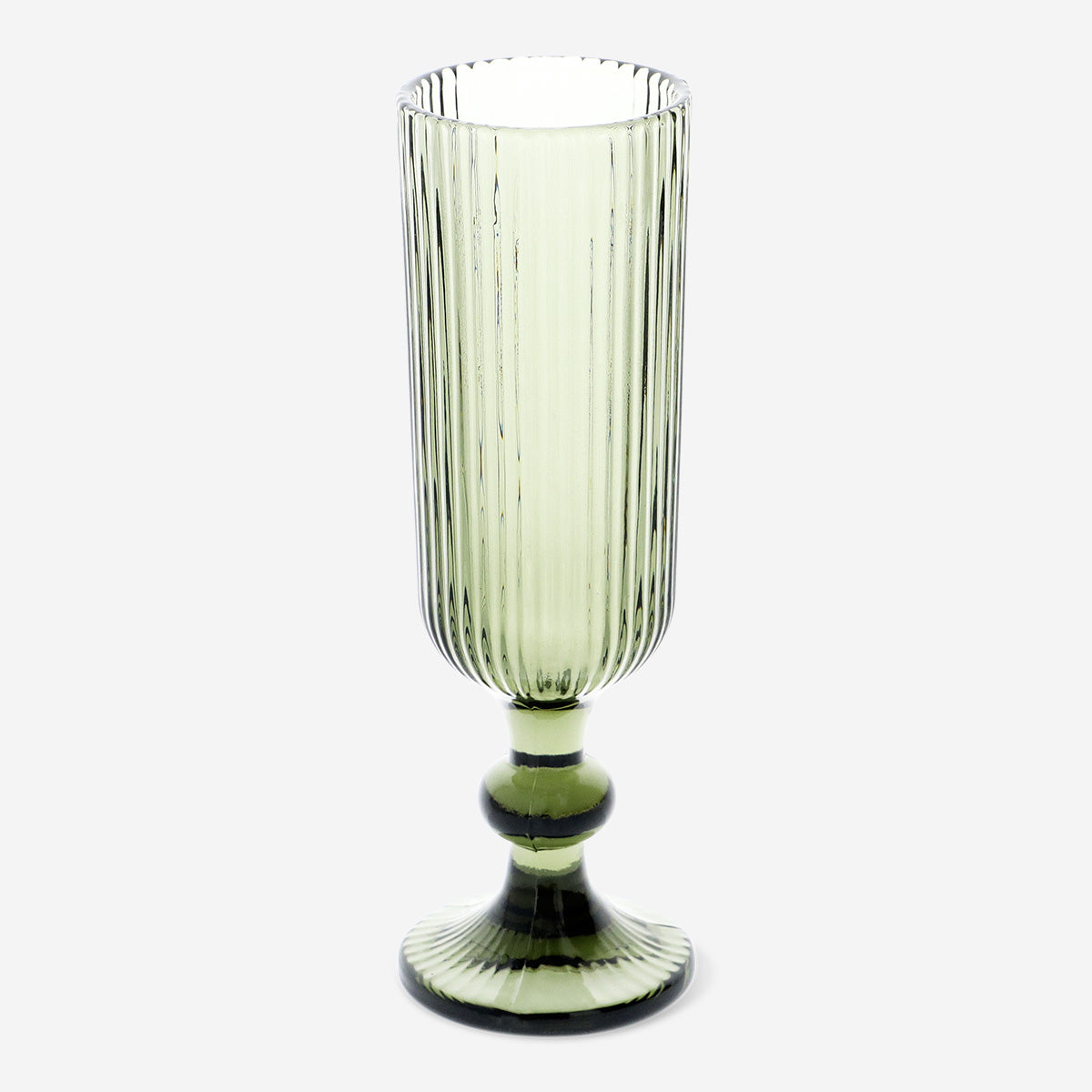 GLASS WINE LONG SHAPE COLORED GLASS GREEN