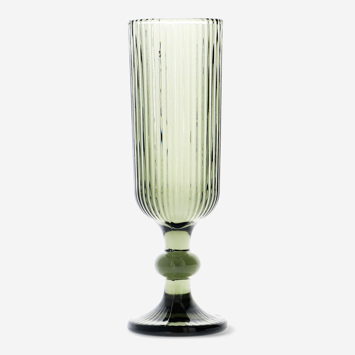 GLASS WINE LONG SHAPE COLORED GLASS GREEN