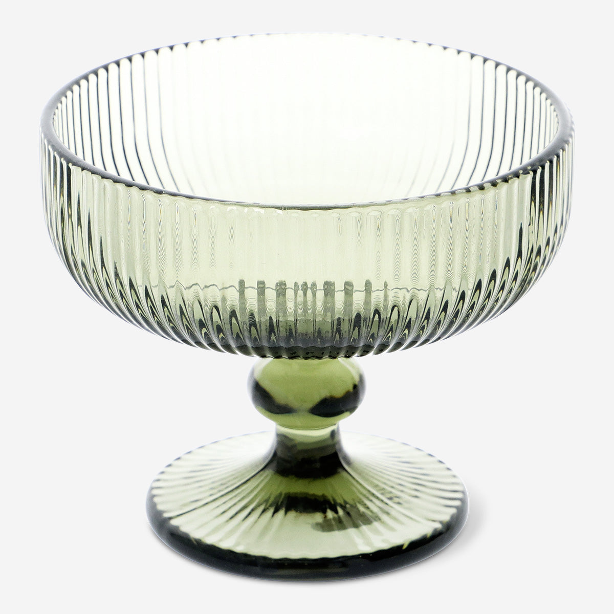 DESSERT BOWL COLORED GLASS GREEN