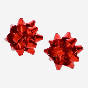 EARRINGS STUD RED CHRISTMAS STAR SMALL