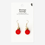 EARRINGS RED CHRISTMAS BAUBLES SMALL