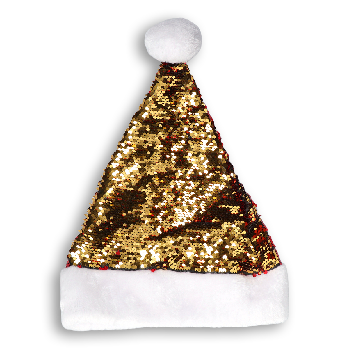 HAT SANTA SEQUINS RED/GOLD