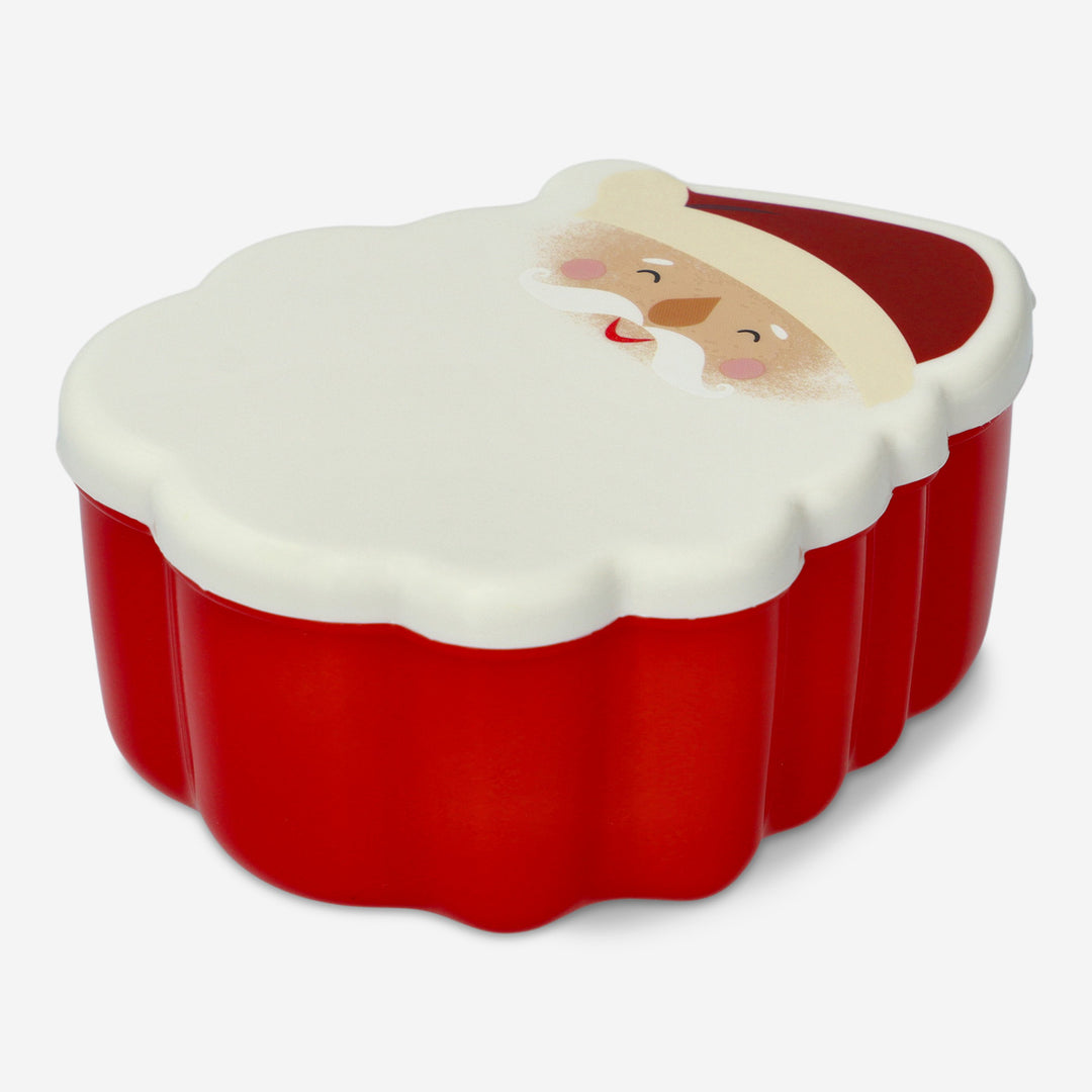 BOX SNACK SMALL RED W SANTA FACE 11.2X8.9X4.8CM