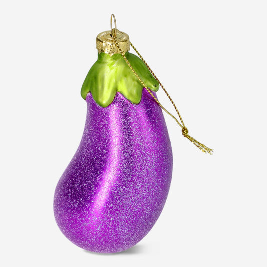 BAUBLE AUBERGINE GLASS