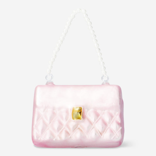 BAUBLE PINK  PURSE W. PEARL HANDLE