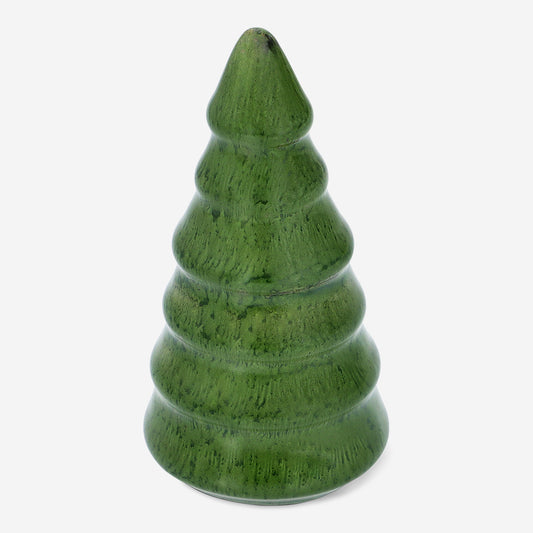 CHRISTMAS TREE CERAMIC LIGHT GREEN H.9,8 CM