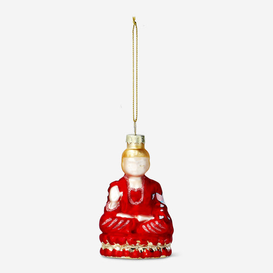 BAUBLE BUDDHA GOLD RED