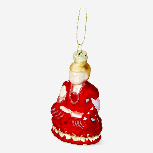 BAUBLE BUDDHA GOLD RED