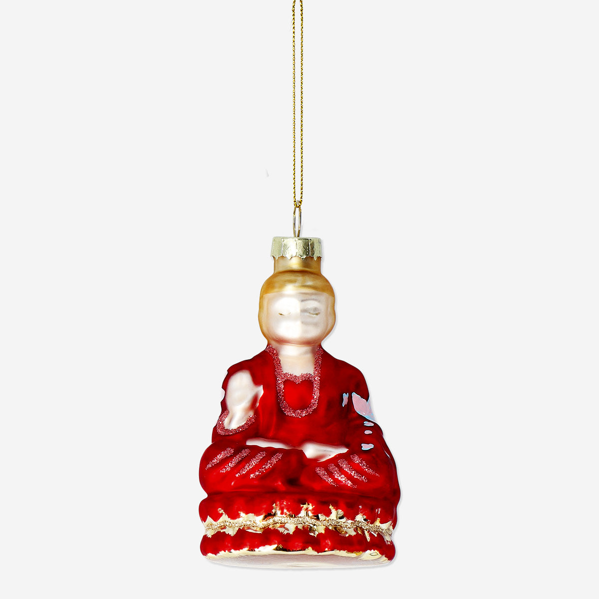 BAUBLE BUDDHA GOLD RED