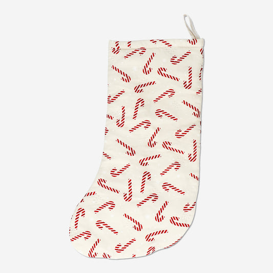 STOCKING QUILTED W CANDY CANE DESIGN