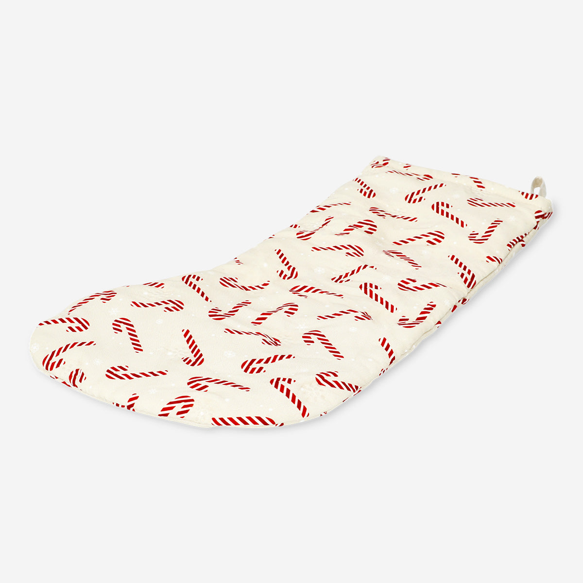 STOCKING QUILTED W CANDY CANE DESIGN