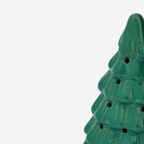 CHRISTMAS TREE CERAMIC W. LED INSIDE GREEN