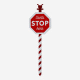 SIGN OUTDOOR SANTA STOP HERE