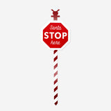 SIGN OUTDOOR SANTA STOP HERE