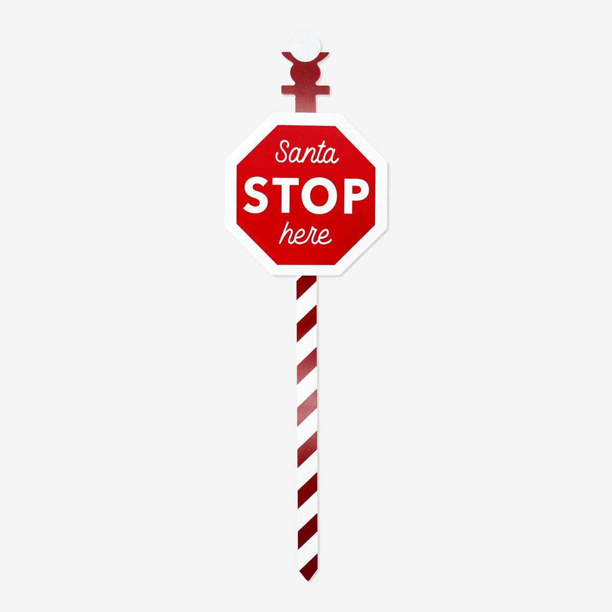 SIGN OUTDOOR SANTA STOP HERE