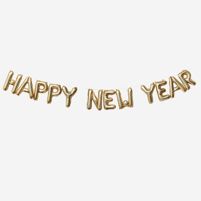 BALLOON FOIL GARLAND HAPPY NEW YEAR 36,5 CM