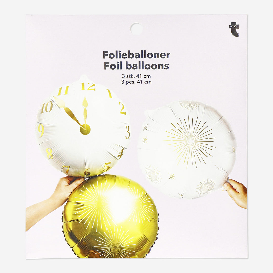 BALLOON FOIL ROUND MIX 3 PCS