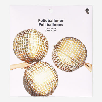 BALLOON FOIL DISCO BALL 3 PCS