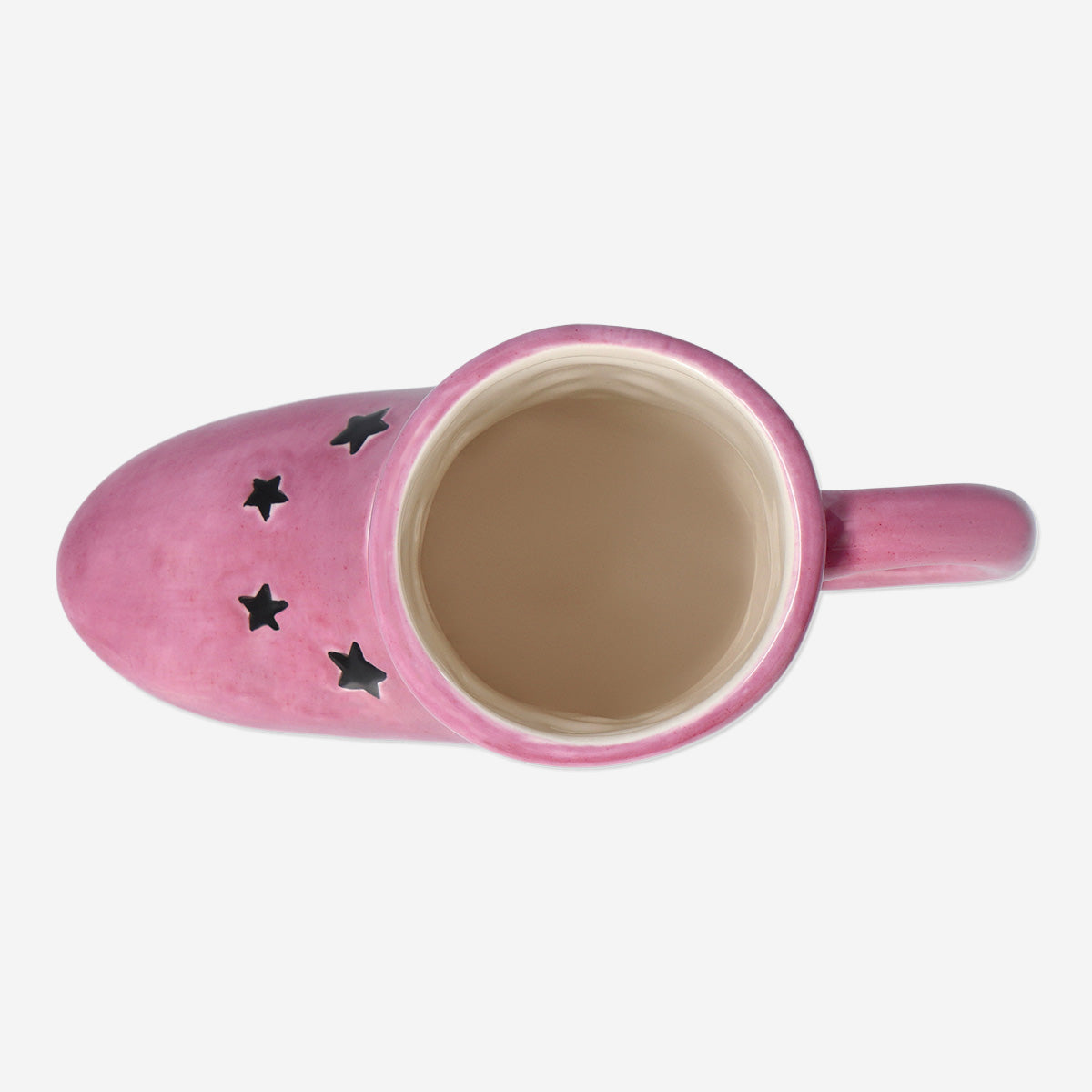 MUG W HANDLE SHAPED COWBOY BOOT PINK COMBO